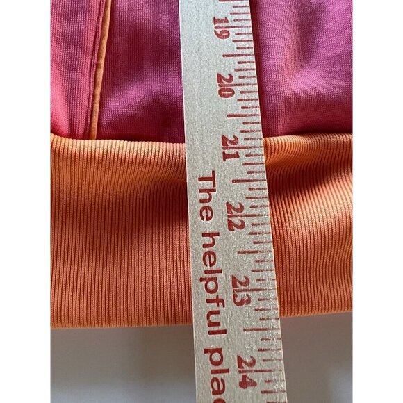 Adidas Y2K orange pink retro athleisure track jacket sz L streetwear 3 stripes - Picture 9 of 11